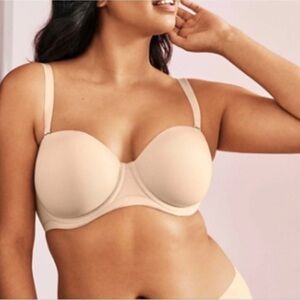 Wacoal 854119 Red Carpet Convertible Underwire Nude Bra US Sz‎ 40D